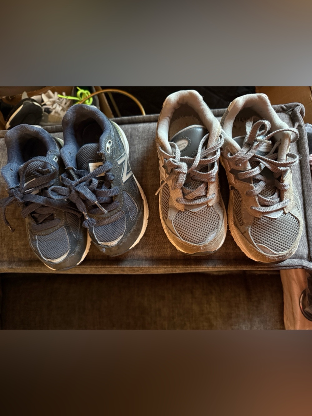 New Balance Kids Navy and Gray Twin Sneakers